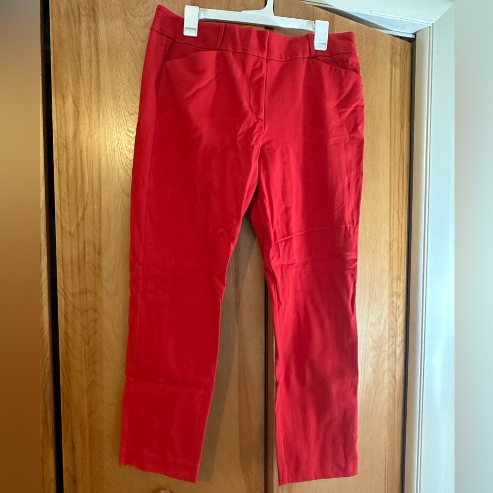 LOFT Red Tapered Pants